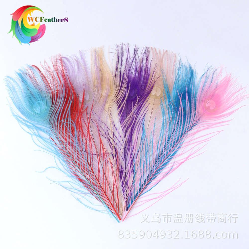 温册厂家直销天然孔雀羽毛DIY家居花瓶装饰婚庆道具新娘胸花材料详情图18