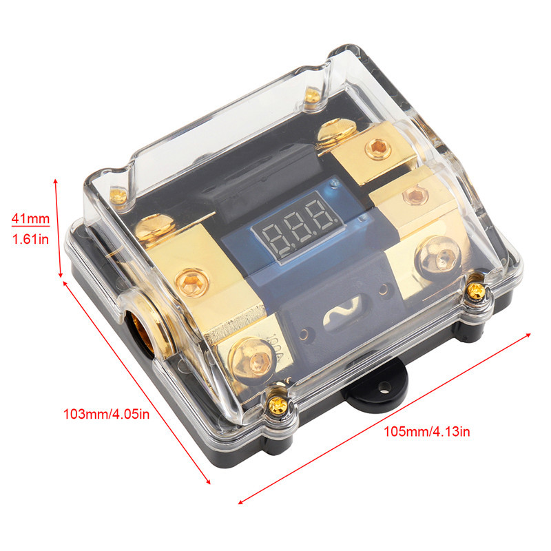 批发倚野狼汽车音响 汽车改装保险丝 一出二保险座彩显示