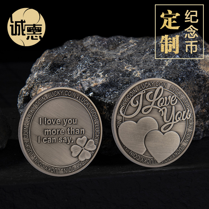 En stock al por mayor amor suerte moneda conmemorativa extranjera antigua medalla conmemorativa militar americano medalla conmemorativa