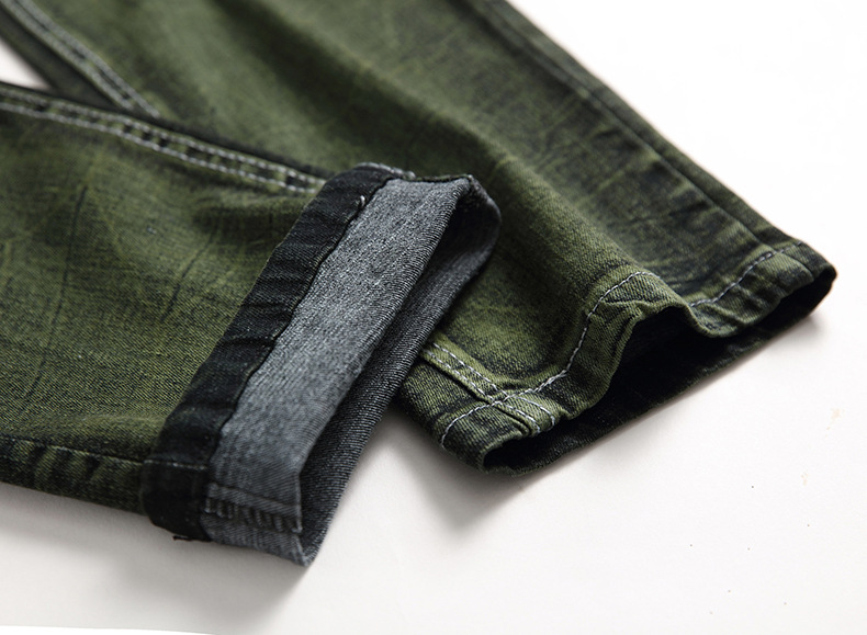 Jeans homme coupe droite pantalon denim élastique décontracté_voghion.com