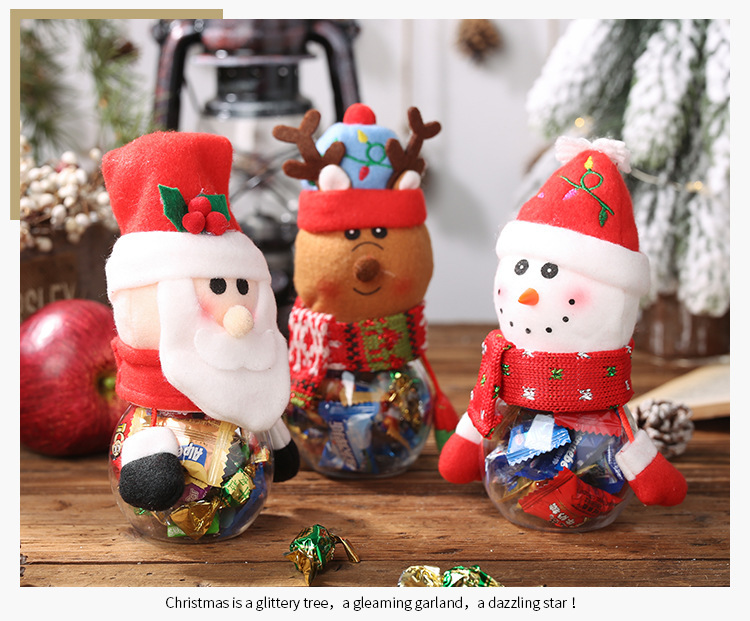 New Creative Christmas Transparent Plastic Doll Candy Jar Wholesale Nihaojewelry display picture 2