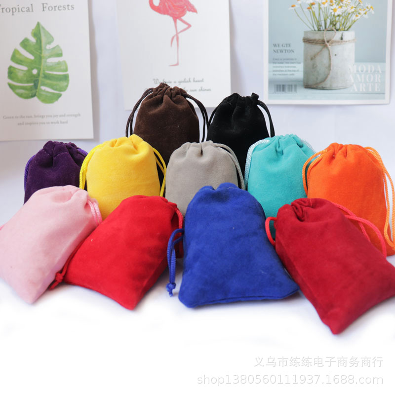 绒布袋子抽绳束口袋绒布袋首饰袋绒布 高档小号绒布袋首饰包装袋