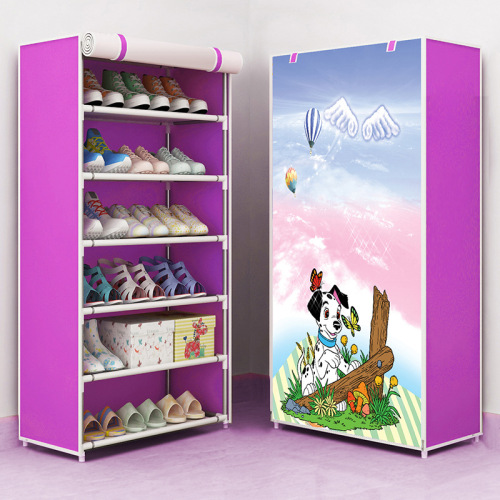Yaruifan simple fabric shoe cabinet assembly multi-layer storage cabinet dormitory student shoe rack dust-proof simple modern fashion
