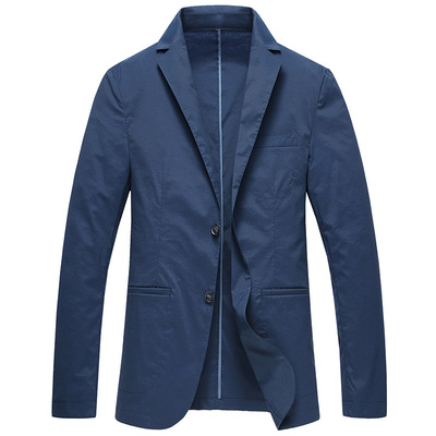 2019春款男士商务休闲西服修身棉单西外套男式纯色薄款西装186617|ms