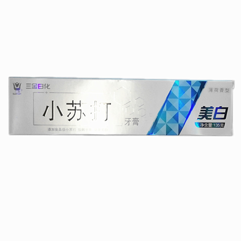三金小苏打牙膏135g薄荷香型健康美白清凉舒爽留香长调节酸碱平衡|ms