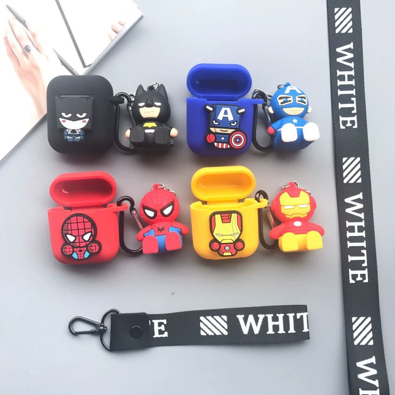 Apple, wireless cartoon headphones, protective silicone compatible creative protective case, bluetooth, fall protection