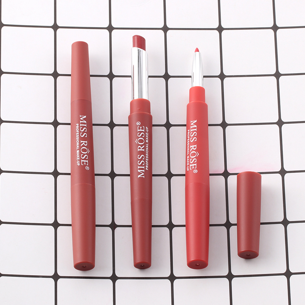 Fashion Automatic Rotation Multifunctional Waterproof Matte Double-headed Lipstick display picture 3