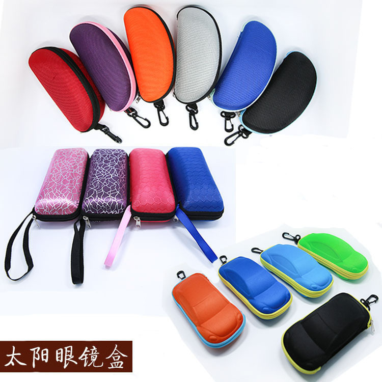 New Anti-pressure Large Simple Glasses Case Fashionable Sunglasses Bag eva Storage Box Korean Zipper Custom Sunglasses Box