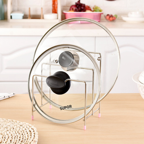 Multifunctional stainless steel pot lid rack, chopping board storage rack, kitchen chopping board rack, pot lid rack