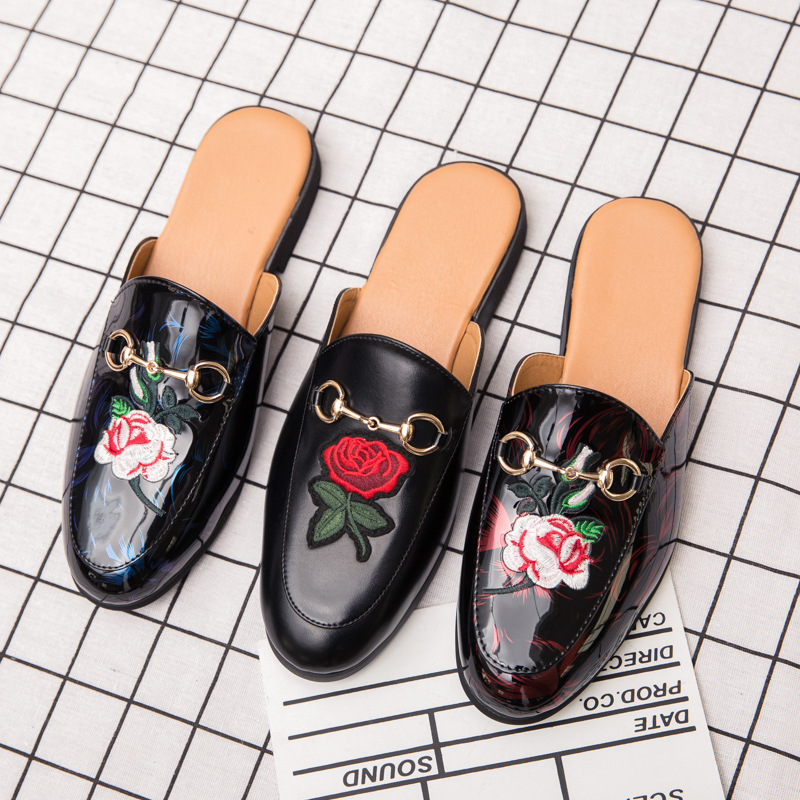 Embroidery Mules Shoes - Angle 1