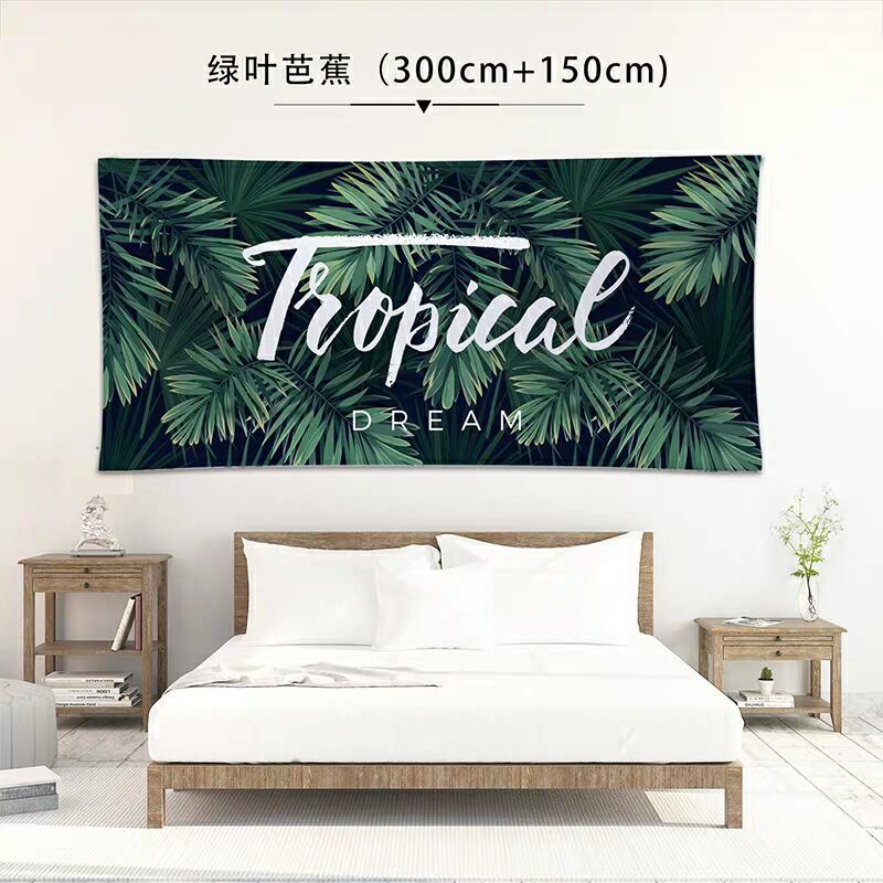 3米挂布ins背景墙卧室装饰背景布超大捕梦网火烈鸟大号墙布拍照布|ms