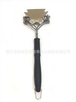 新款手柄 带铲双头刷钢丝刷烧烤刷清洁刷