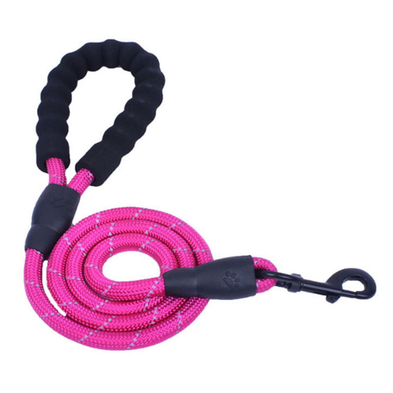 Amazon nueva cuerda de tracción de perros de mascota cuerda redonda de nylon cuerda nocturna reflectante para caminar cuerda de perro al por mayor personalizada