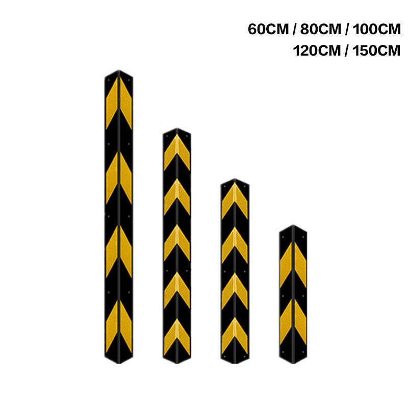 直角橡胶护角条反光防撞护角停车场反光护墙角条护墙轮廓标防撞条