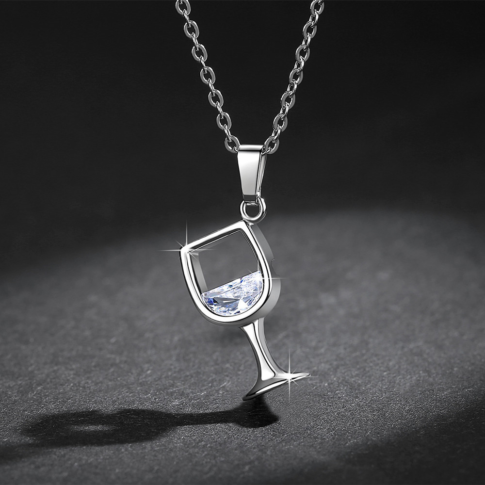 Mode Neue Weinglas Halskette display picture 5