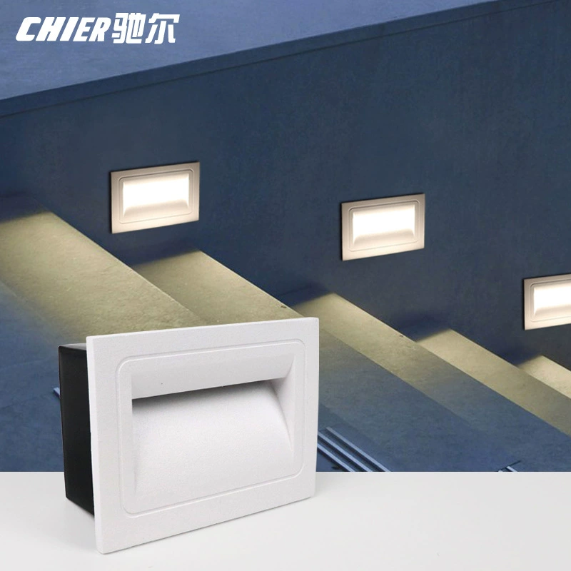 Светодиодный ножной светильник Встроенный Настенный светильник Вилла Открытый водонепроницаемый Ландшафтный садовый светильник угловой светильник лестничный светильник