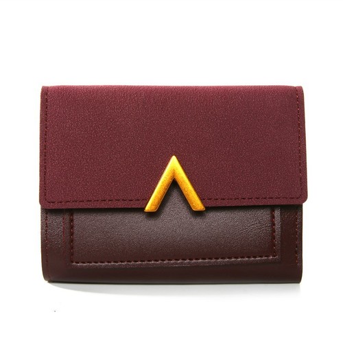  Women's Short Handle Splicing Metal V-Decorated Sanding Retro Women's Small Bag Cross-border E-commerce Wholesale
