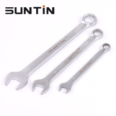 Xintian mirror matte dual-purpose wrench plum blossom open-ended wrench auto repair machine repair wrench manual hardware tool