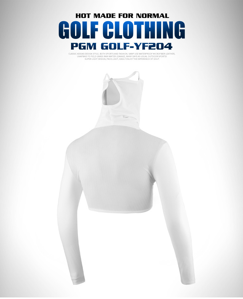 Áo chống nắng golf nữ tay lỡ dáng dài chất lụa mềm — Nửa Áo sơ mi cơ sở YF204 (có mặt nạ), YF203 cổ tròn băng lụa tay áo nửa đáy chi tiết 28