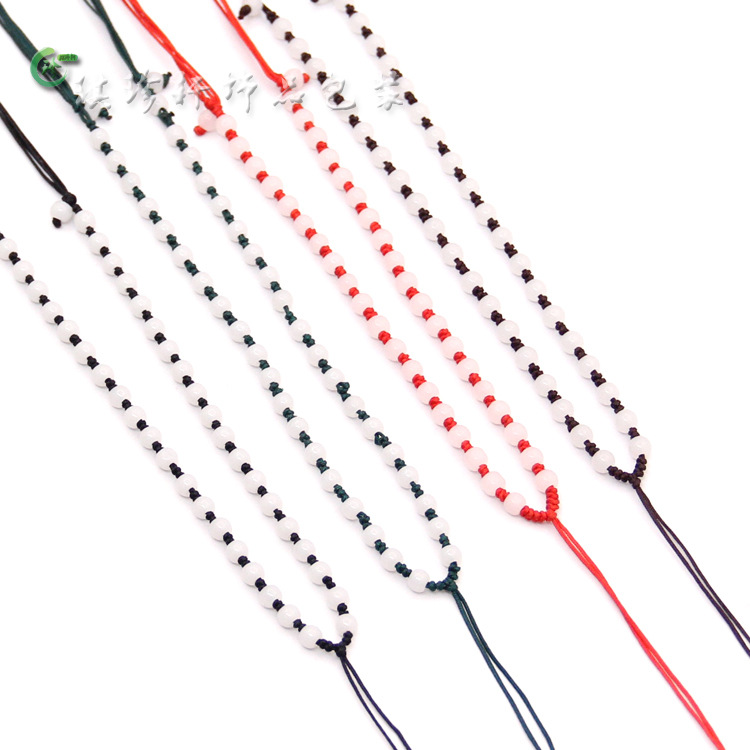 珠宝饰品圆珠 全珠 玉珠项链挂件吊坠绳 手工DIY编多色织结艺批发