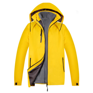 户外冲锋衣三合一两件套防风防水可脱卸登山服可定制LOGO工作服男
