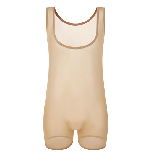 Sexy underwear for men and women Amazon men's underwear mesh transparent sexy jumpsuit E661