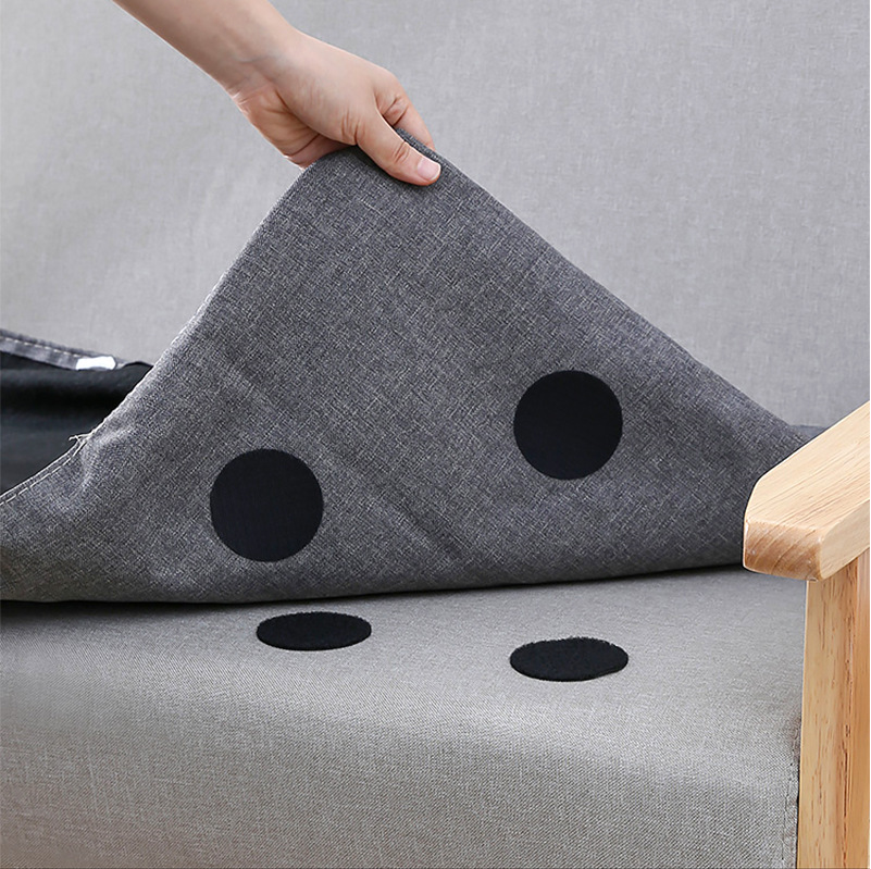 5-Piece Self-Adhesive Invisible Double-Sided Velcro Fixings for Sofa Covers, Rugs, Tablecloths - Non-Slip and Anti-Scuff Security Straps