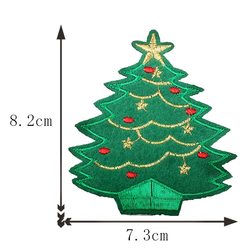 Hot-selling Christmas series embroidered fabric patch cartoon Christmas reindeer snowflake patch shiny embroidery badge wholesale iron-on