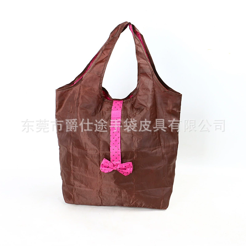 Корейская версия использует сумки из полиэстера, креативные полиэстеровые сумки для покупок с бантом, простые и экологически чистые сумки из полиэстера.