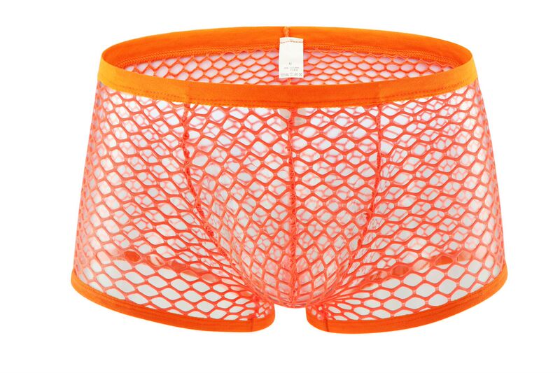 Men's underwear big mesh sexy U convex fully transparent underwear nightclub sexy underwear