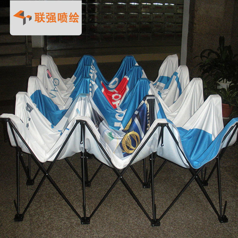 厂家供应豪华布拉网 签到处背景墙 pvc拉网展架画面制作