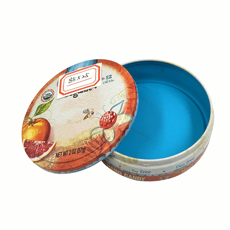 厂家定制塑料提手铁盒 半圆形糖果马口铁盒 儿童食品包装罐 卡通