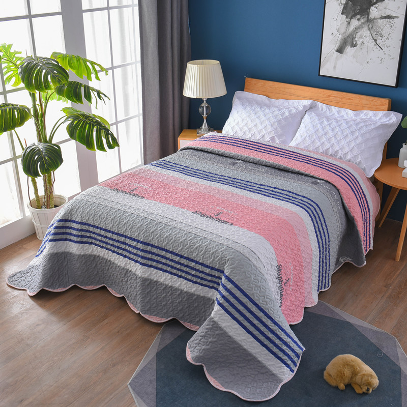 绗缝夹棉床单牛奶绒床盖床盖单件被单加厚床盖秋冬双人床炕单