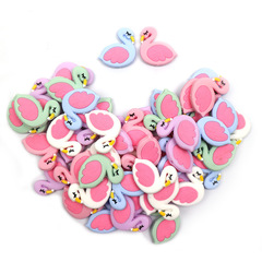 亞馬遜新款火烈鳥牙膠珠子廠家直銷 DIY防掉牙膠項鍊 硅膠散珠子