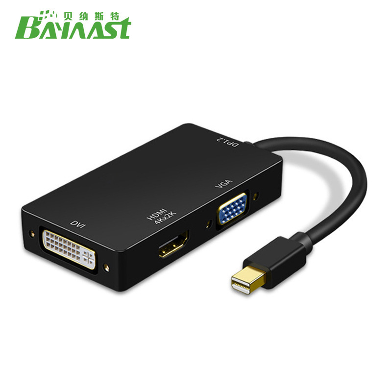 mini dp to hdmi + vga + dvi HD patch cord minidisplay 3-in -1 adapter