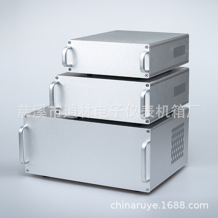 电子仪表仪器外壳 台式模块设备箱 全铝散热金属盒拼接机箱210型