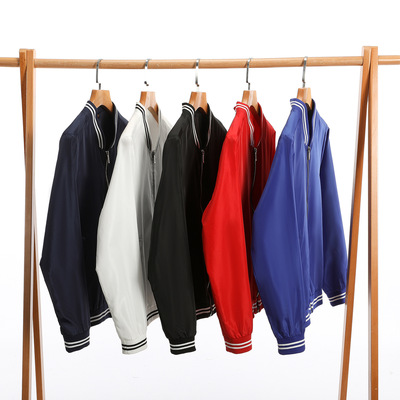 夾克男女廣告衫工作裝定制外套印字LOGO春秋休閑男裝飛行員棒球服