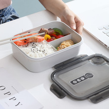 可微波炉塑料保鲜盒 日式密封多分格便当盒 便携式学生饭盒午餐盒