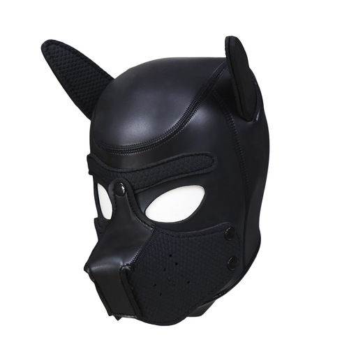 Simulated adult sex toys, role-playing rubber detachable sm dog headgear, eye-opening mask