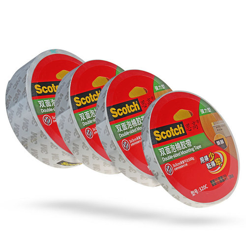 3M Scotch double-sided tape, cotton paper tape, for pasting New Year's photo frames, suitable for students and office use