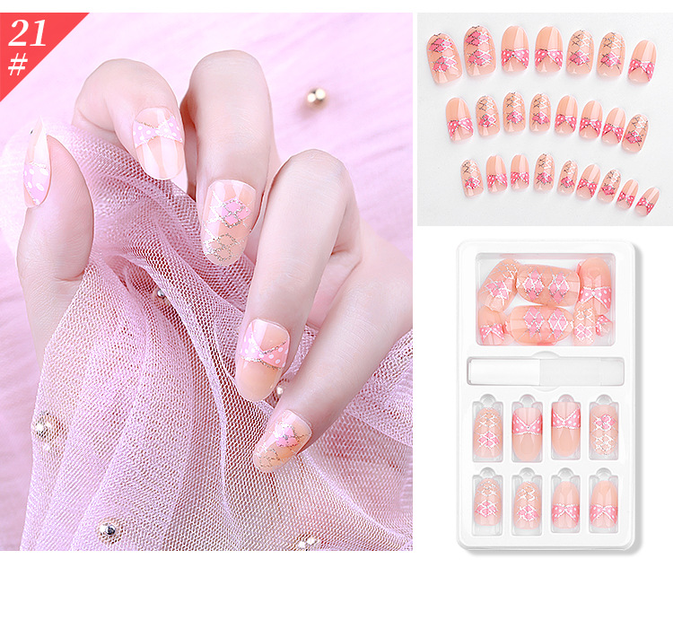 Nail Stickers Armor Fake Nails Patch Repeated Wear 24 Pieces Wholesalepicture10