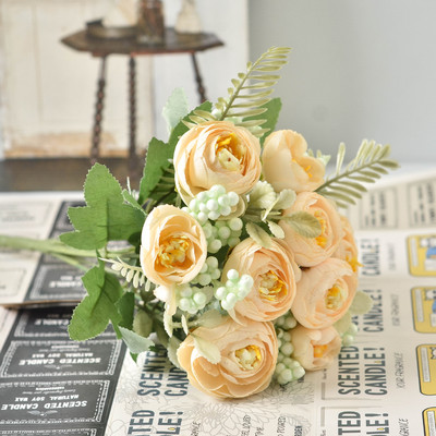 Artificial Flower Korean camellia Home Wedding celebration vase flower arrangement Dance props engineering decorate