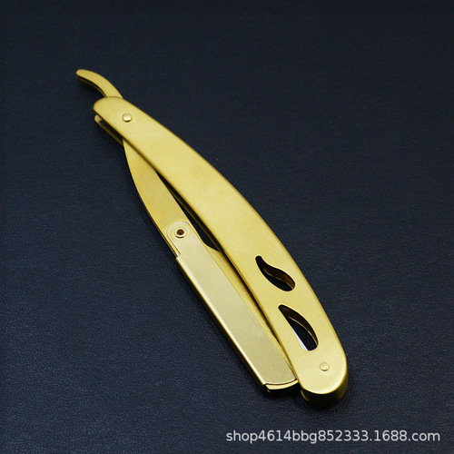 Barber shop old-fashioned razor golden razor manual men's hairdressing razor special razor hand shaving razor