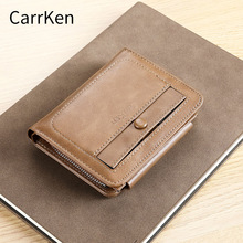 跨境新款钱包 CarrKen复古男士欧美潮流三折卡包多卡位零钱包现货