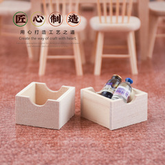 1/12Dollhouse娃娃屋迷你家具木製收納框模型微縮道具擺件工藝品