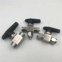 YFP-1A不锈钢双卡套三通球阀 304/316L一进二出T型仿美面板式球阀