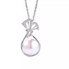 Necklace from pearl, elegant pendant for mother, silver 925 sample, light luxury style, Birthday gift