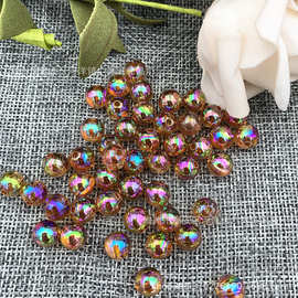 3mm-12mm透明彩珠 环保亚克力彩珠子 AB幻彩圆珠泡珠diy手工串珠