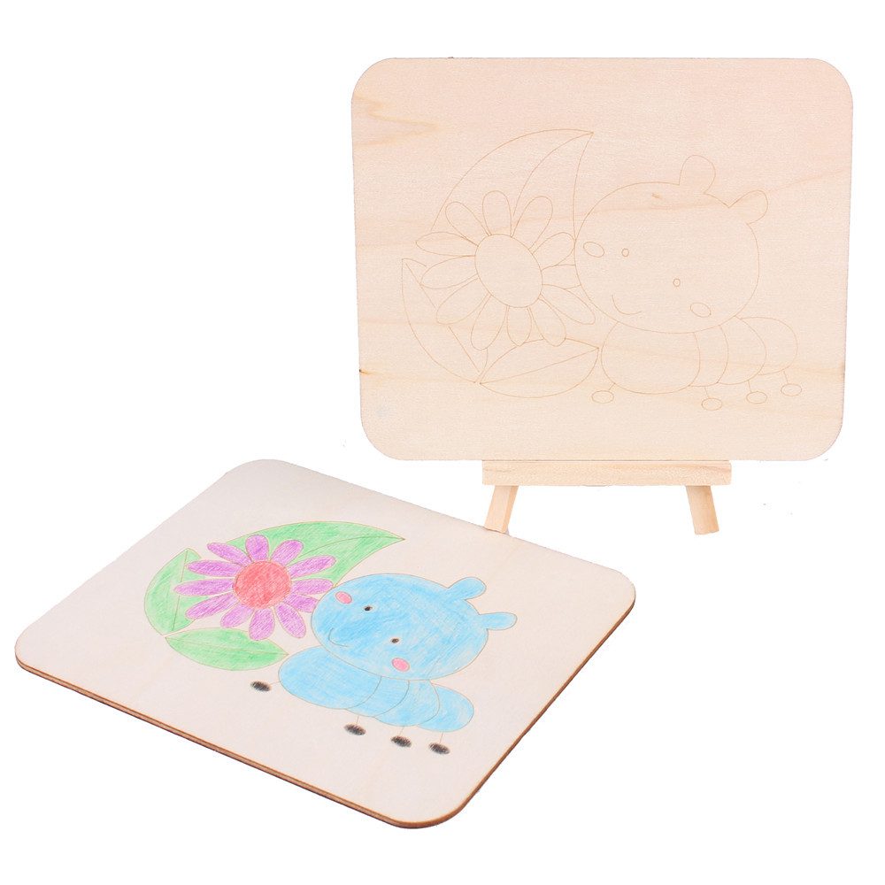 Pintura de tablero de madera de color con soporte graffiti pintura de arcilla de color copo de nieve barro Perla pequeña producción DIY pintura de tablero de madera hecha a mano