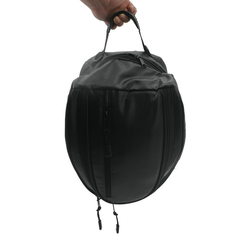 Directo de fábrica de la motocicleta trasera del tronco RR9019 casco de la motocicleta bolsa de color de soldadura bolsa de cola puede ser equipado con casco